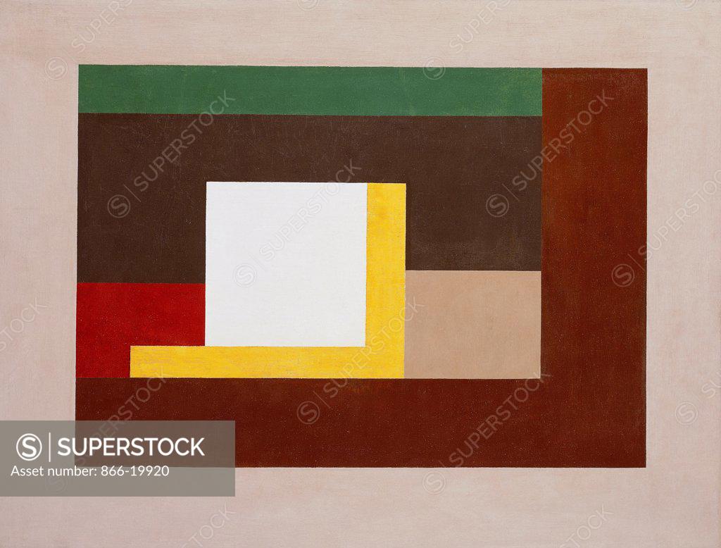 Stock Photo: 866-19920 1939 (Composition). Ben Nicholson (1894-1982). Oil on canvas stretched over wood panel. Signed and dated 1939. 46.5 x 60.5cm.
