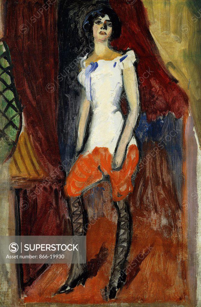 Stock Photo: 866-19930 The Horsewoman; L'Ecuyere. Charles Camoin (1879-1965). Oil on canvas. Painted in 1904. 80 x 53cm
