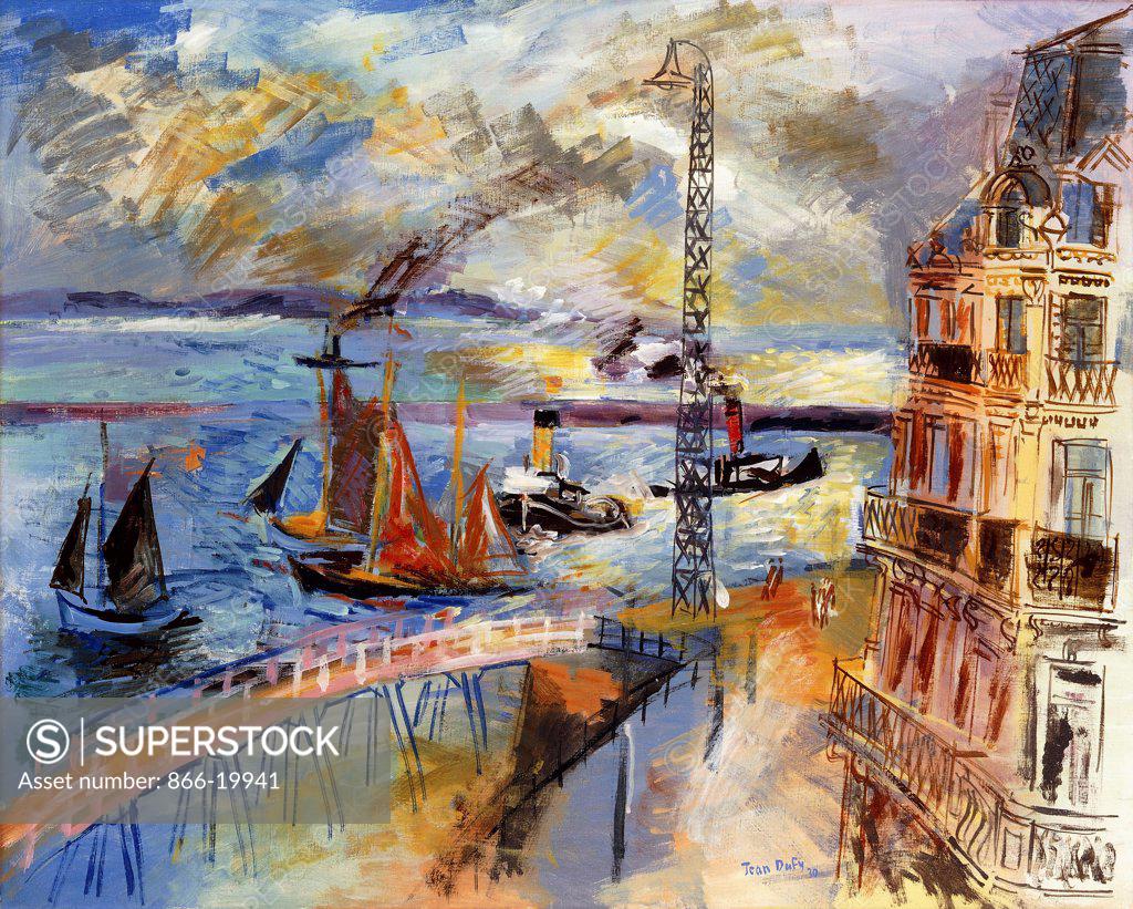 Stock Photo: 866-19941 Le Havre. Jean Dufy (1888-1964). Oil on canvas. Painted in 1930. 65 x 81cm