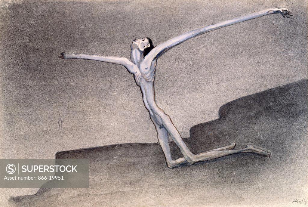 Stock Photo: 866-19951 Die Wille. Alfred Kubin (1877-1959). Pen and black ink and watercolour on paper. 18.5 x 27.5cm