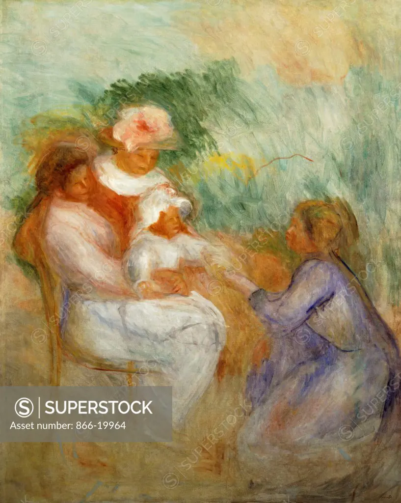 The Family; La Famille. Pierre-Auguste Renoir (1841-1919). Oil on canvas. Painted circa 1896. 61 x 130cm.