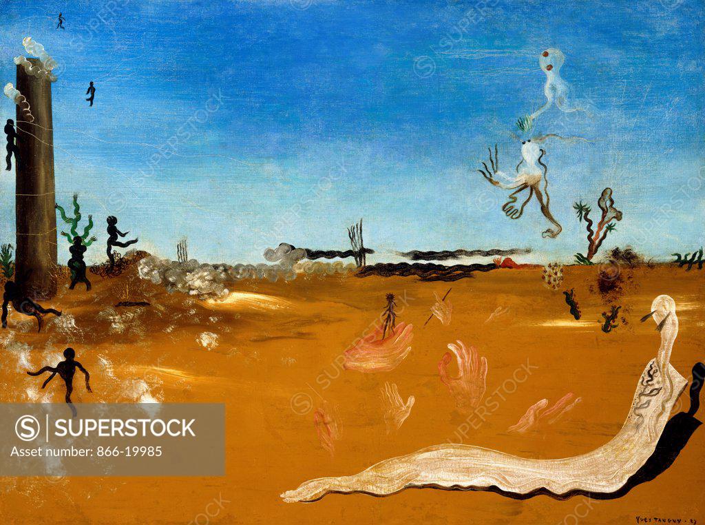 Stock Photo: 866-19985 Composition. Yves Tanguy(1900-1955). Oil on canvas. Signed and dated 1927. 84.5 x 114cm.
