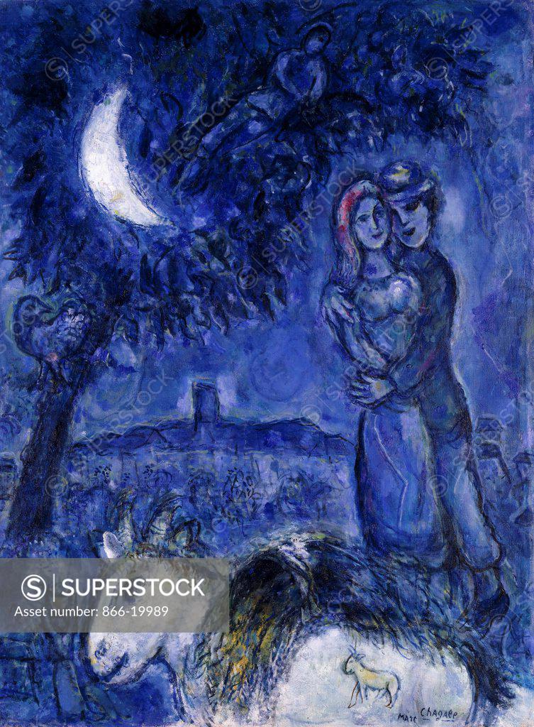 Stock Photo: 866-19989 The Peasants of Provence; Les Paysans de Vence. Marc Chagall (1887-1985). Oil on canvas. Painted in 1967. 111 x 82cm.