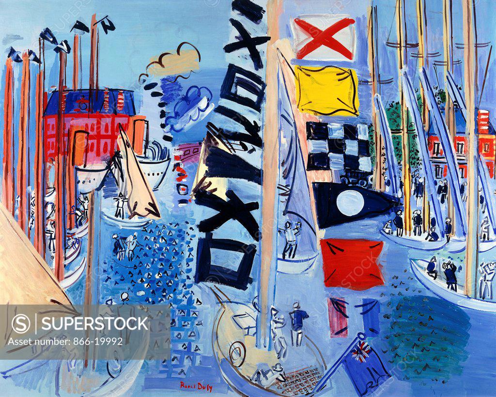 Stock Photo: 866-19992 The Basin; Le Bassin. Raoul Dufy (1877-1953). Oil on canvas. Painted in 1929. 130 x 162cm.