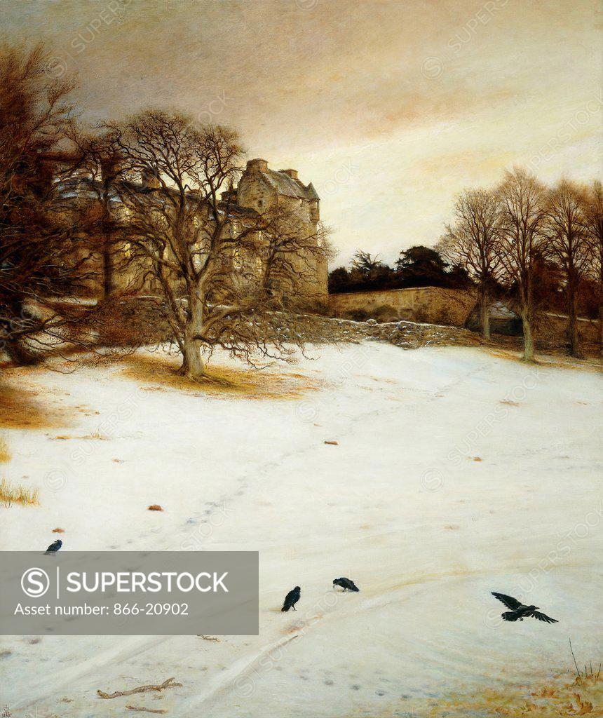 Stock Photo: 866-20902 Christmas Eve, 1887. Sir John Everett Millais (1829-1896). Oil on canvas. Painted in 1887. 155 x 130.8cm.