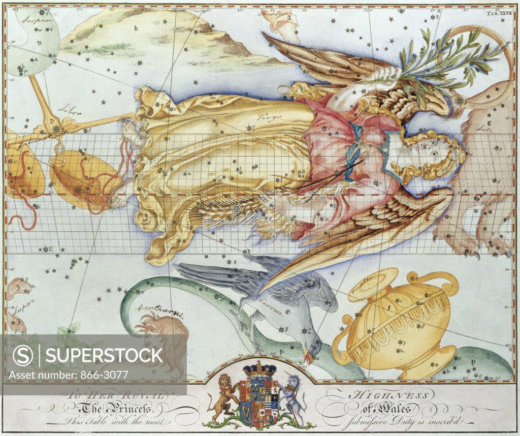 Stock Photo: 866-3077 Celestial Atlas (From Uranographia) Bevis, John(16th C.- ) Christie's Images, London, England 