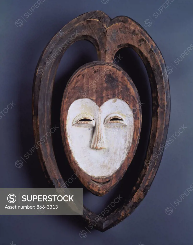 Kwele Mask African Art Wood  