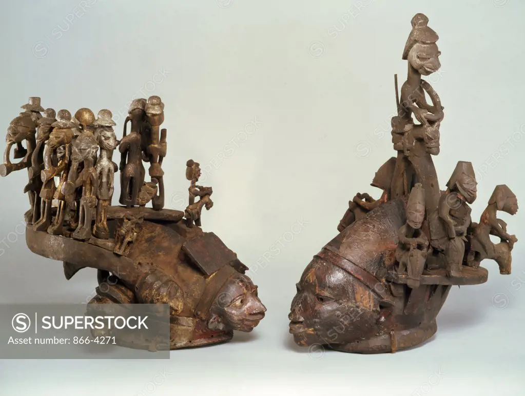 Wooden Yoruba Masks from Oro Society, England, London, Christie's Images, Primitive Art