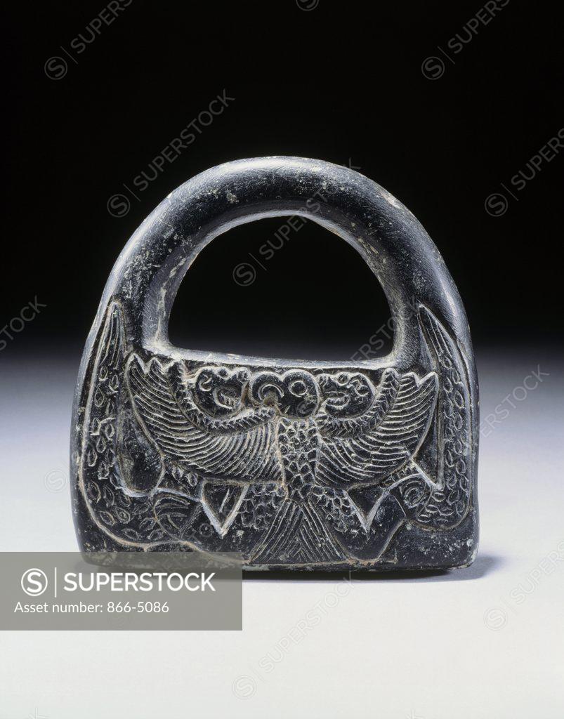 Stock Photo: 866-5086 Bactrian Steatite Or Chlorite Handle Weight 2000 B.C. Iran Or Afghanistan 2000 B.C. Ancient Near East(- ) Christie's Images, London, England 