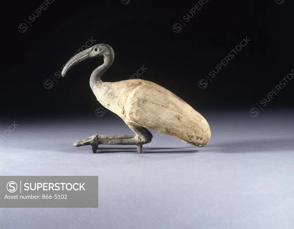 Gesso-Painted Wooden And Bronze Ibis, A C. 6000-3000 Bc C. 6000-3000 BC Artist Unknown Christie's Images, London, England 