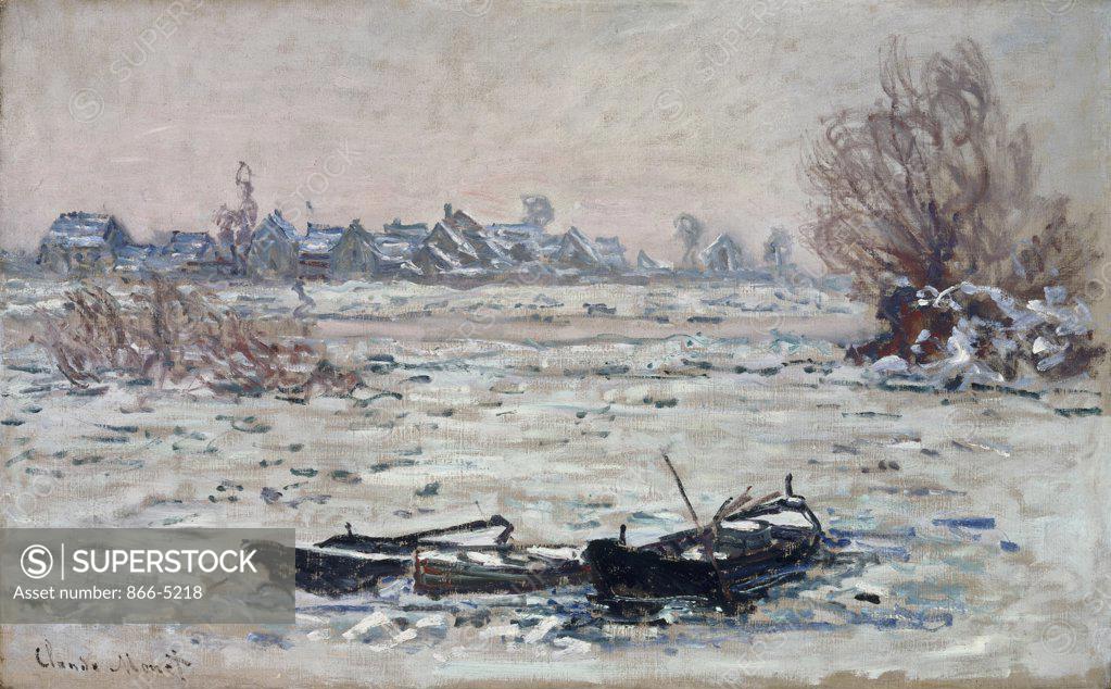 Stock Photo: 866-5218 Les Glacons A Lavacourt  1879 Monet, Claude(1840-1926 French) Oil On Canvas Christie's Images, London, England 