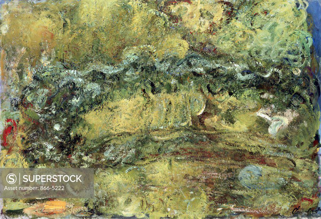 Stock Photo: 866-5222 Le Pont Japonais  c.1918-1924 Monet, Claude(1840-1926 French) Oil On Canvas Christie's Images, London, England 