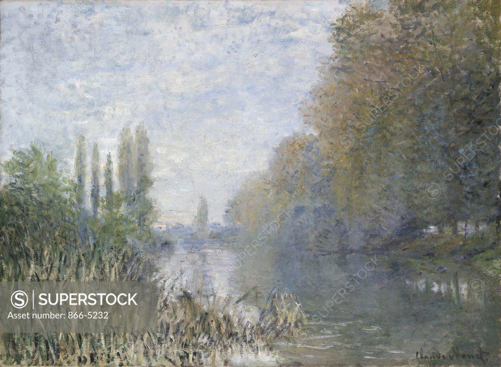 Stock Photo: 866-5232 Bords De La Seine En Automne  1876 Monet, Claude(1840-1926 French) Oil On Canvas Christie's Images, London, England 