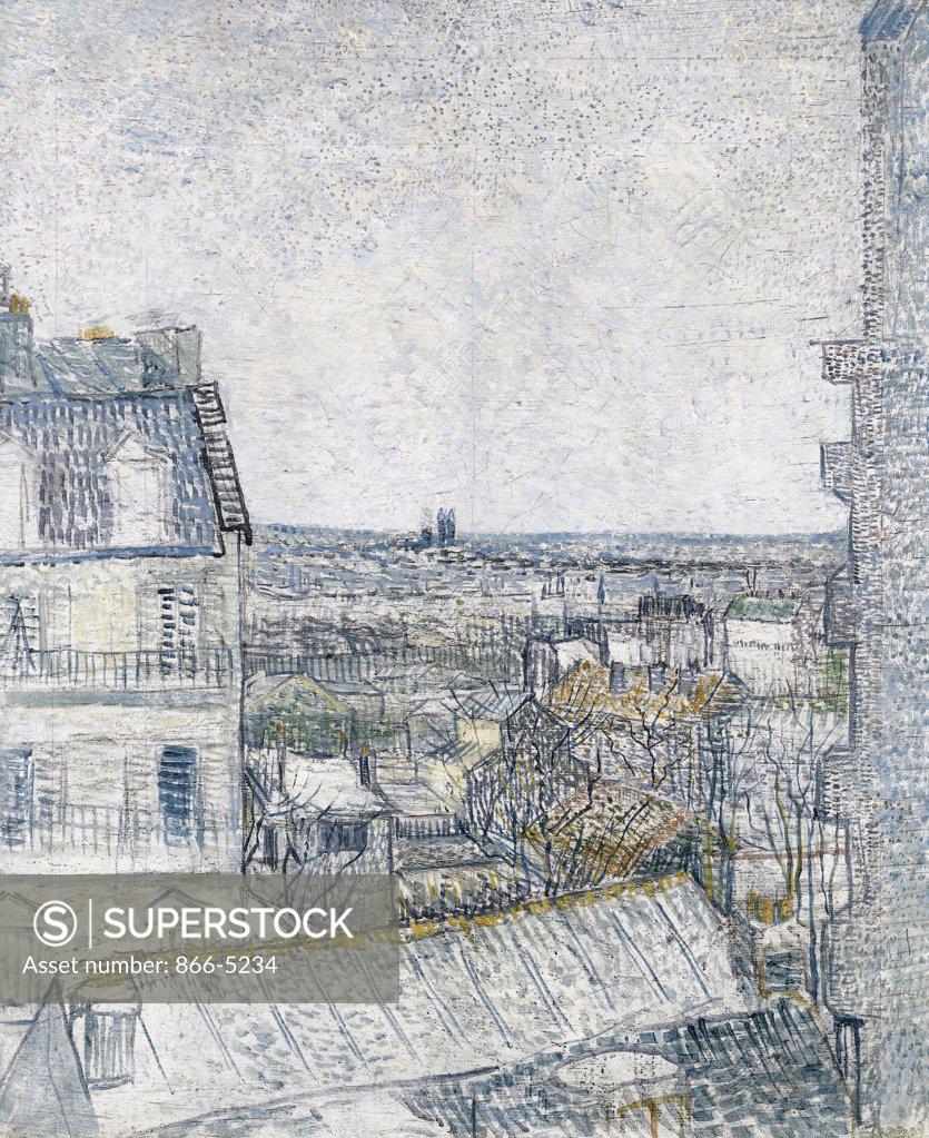 Stock Photo: 866-5234 Vue De La Chambre De L'artiste, Rue Lepic  1887 Gogh, Vincent van(1853-1890 Dutch) Christie's Images, London, England 