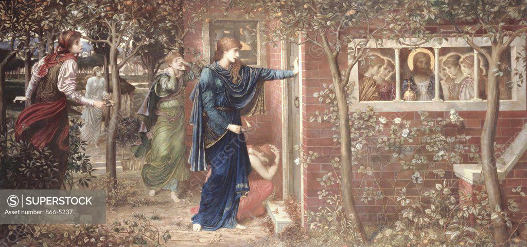 Stock Photo: 866-5237 The Ten Virgins  Strudwick, John Melhuish(1849-1937 British) Oil On Canvas Christie's Images, London, England 