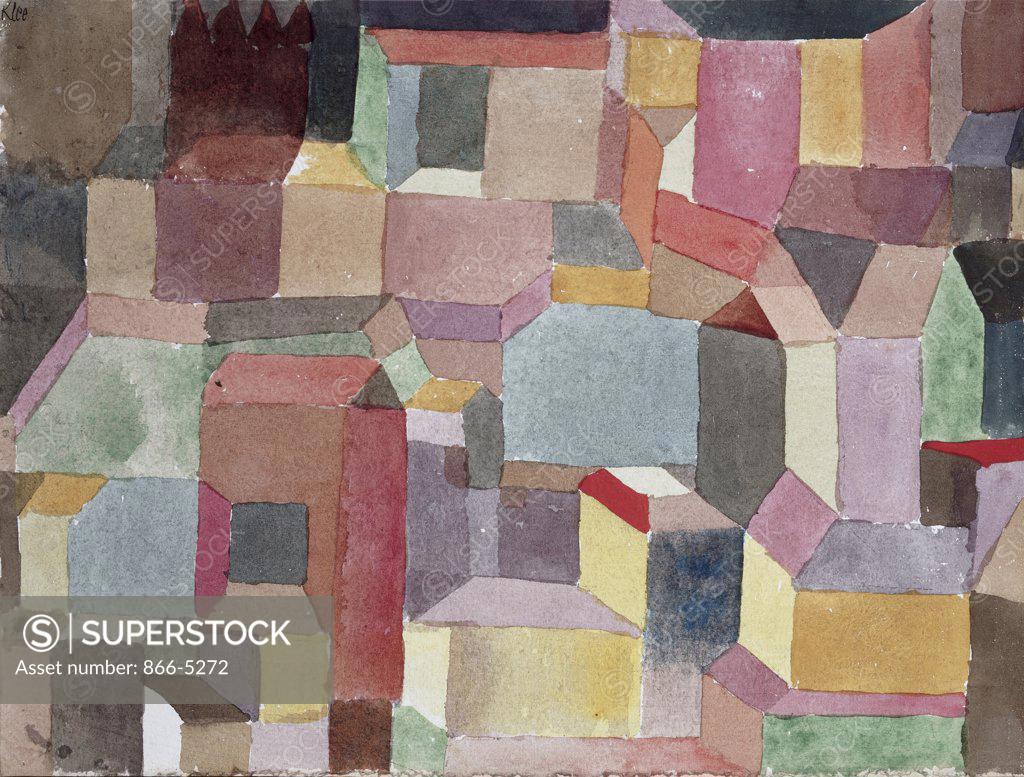 Stock Photo: 866-5272 Medieval Town Mittelalterliche Stadt 1915 Klee, Paul(1879-1940 Swiss) Watercolor On Paper Christie's Images, London, England 