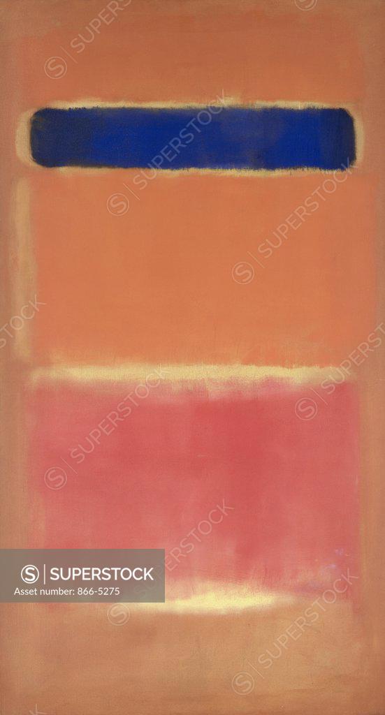 Stock Photo: 866-5275 Blue Over Red  1953 Rothko, Mark(1903-1970 American) Oil On Canvas;Christie's Images, London, England 