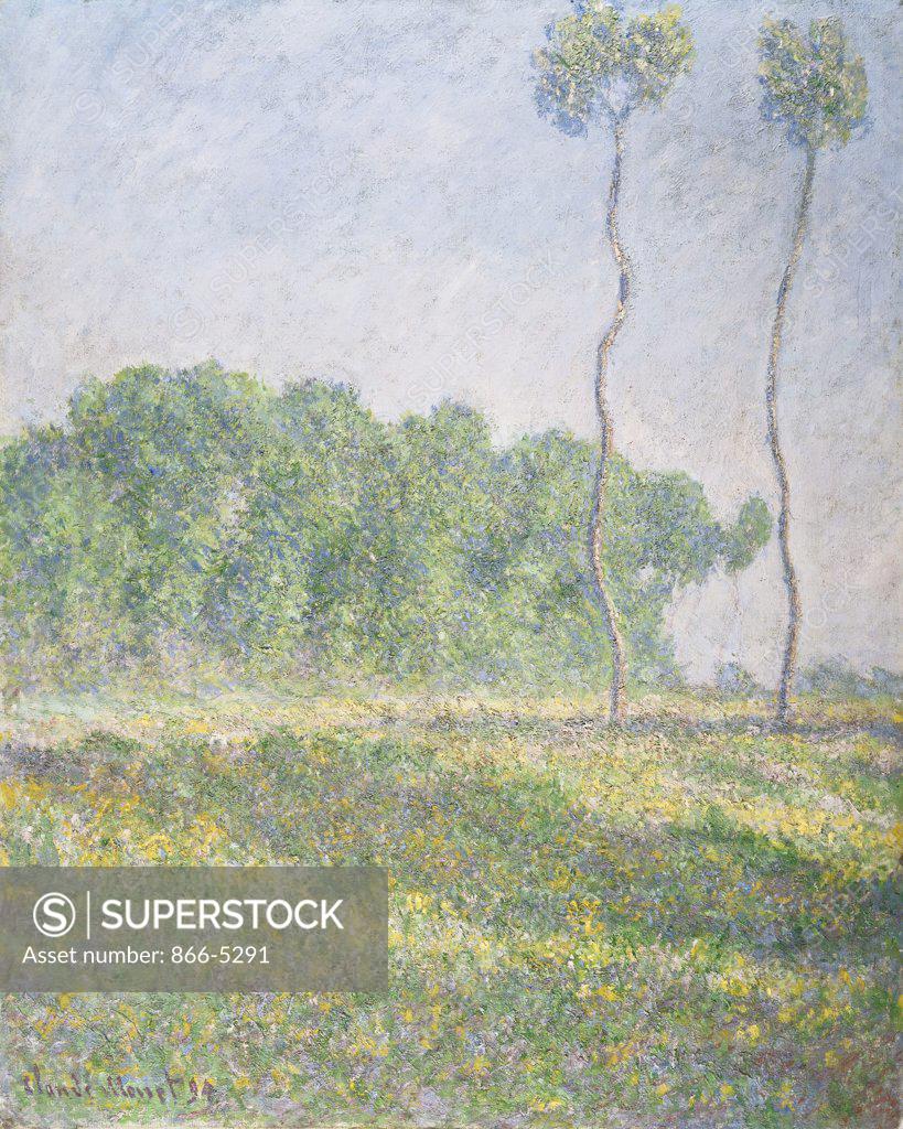 Stock Photo: 866-5291 Paysage de Printemps (Giverny) 1894 Claude Monet (1840-1926 French) Oil On Canvas Christie's Images, London, England