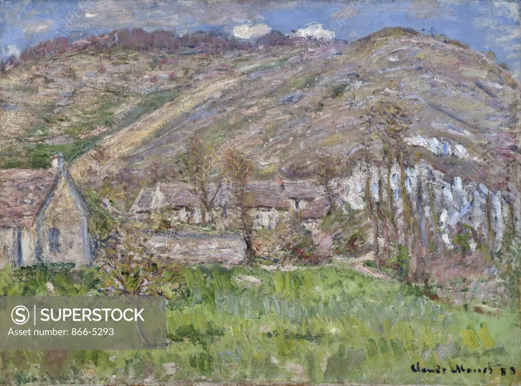 Hamlet On The Cliffs Near Giverny Hameau De Falaise Pres Giverny 1883 Claude Monet (1840-1926 French) Oil On Canvas Christie's Images, London, England