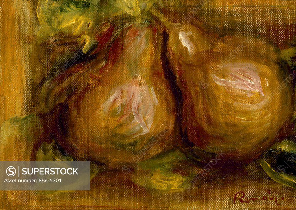 Stock Photo: 866-5301 Les Poires  c.1915 Renoir, Pierre Auguste(1841-1919 French) Oil On Canvas Christie's Images, London, England 