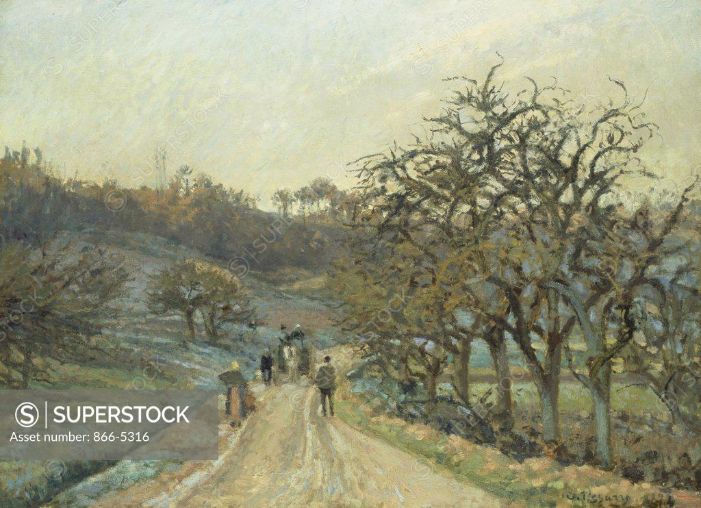 Stock Photo: 866-5316 L'allee De Pommiers Pres D'osny, Pontoise  1874 Pissarro, Camille(1830-1903 French) Oil On Canvas Christie's Images, London, England 