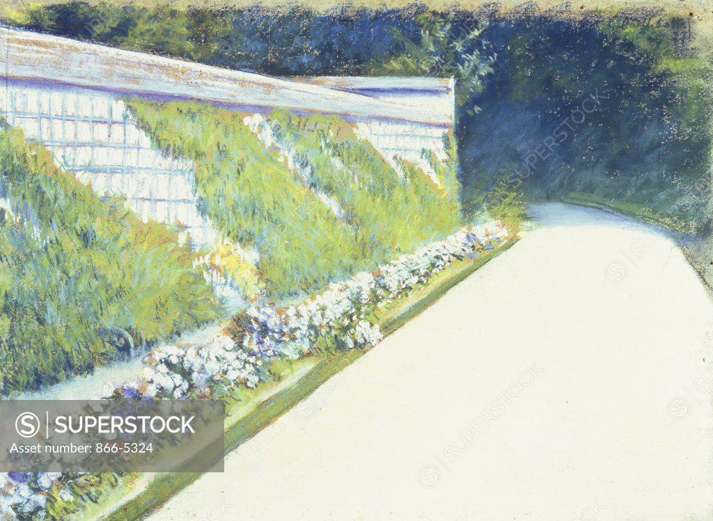 Stock Photo: 866-5324 Le Mur Du Jardin Potager, Yerres  1877 Caillebotte, Gustave(1848-1894 French) Pastel On Paper Christie's Images, London, England 