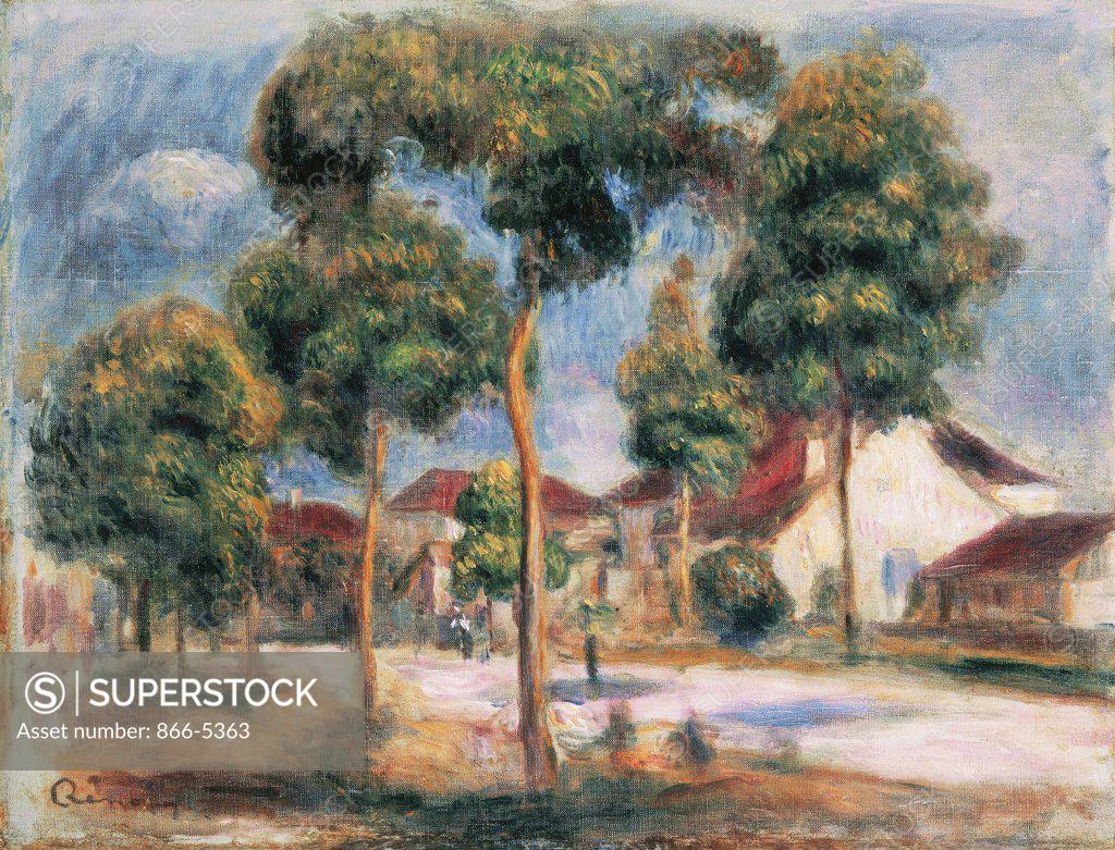 Stock Photo: 866-5363 La Route Ensoleillee Pierre Auguste Renoir (1841-1919 French)
