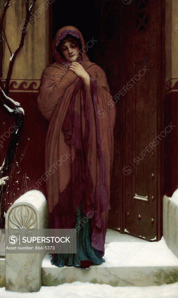 Stock Photo: 866-5373 A Winter's Morning John William Godward (1861-1922 British) Oil on canvas