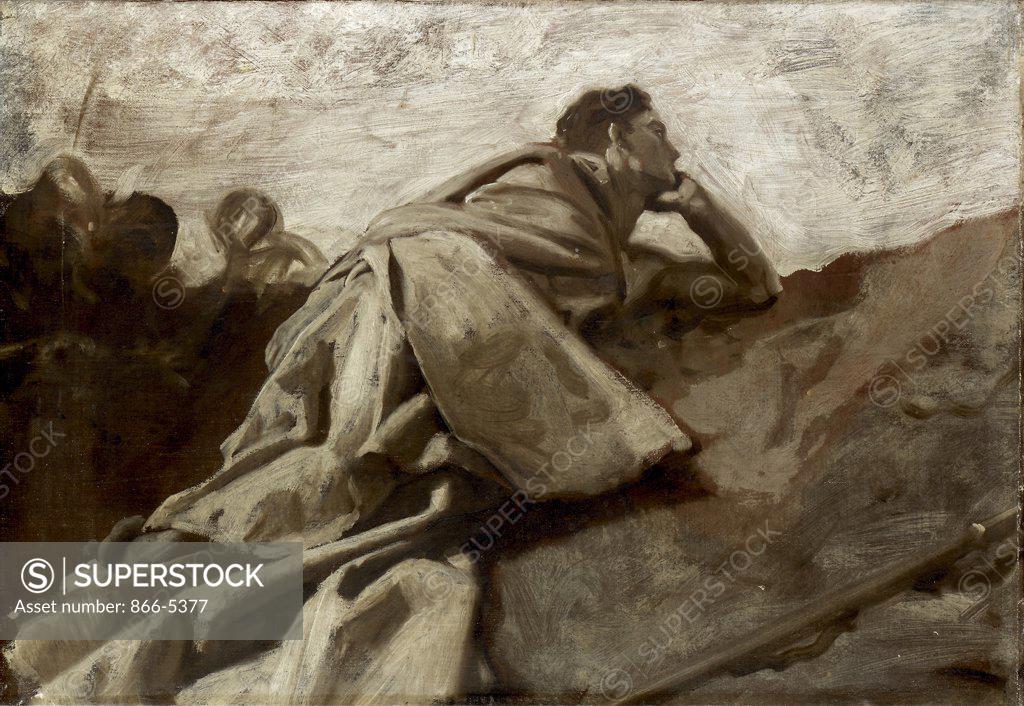 Stock Photo: 866-5377 David in Saul's Camp John Singer Sargent (1856-1925 American) Oil on canvas