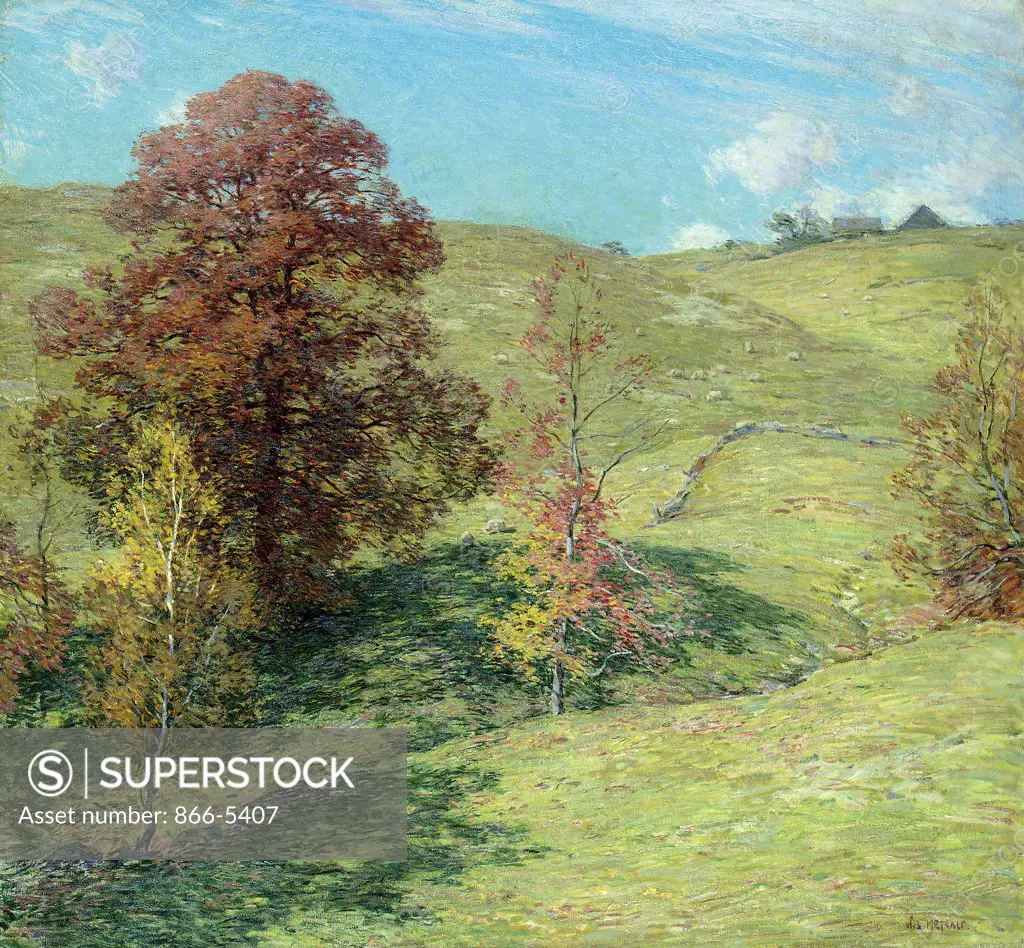 The Red Oak (No. 2) 1911 Willard LeRoy Metcalf (1858-1925 American) Oil on canvas