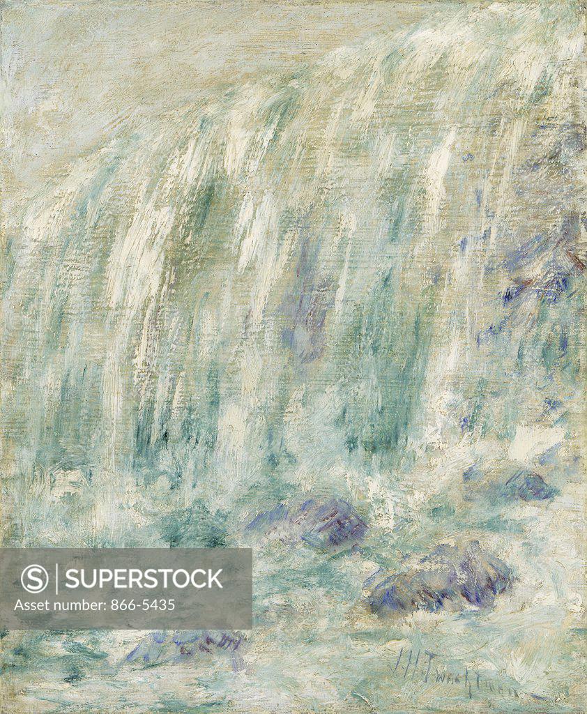 Stock Photo: 866-5435 Niagara Falls John Henry Twachtman (1853-1902 American) Oil on canvas