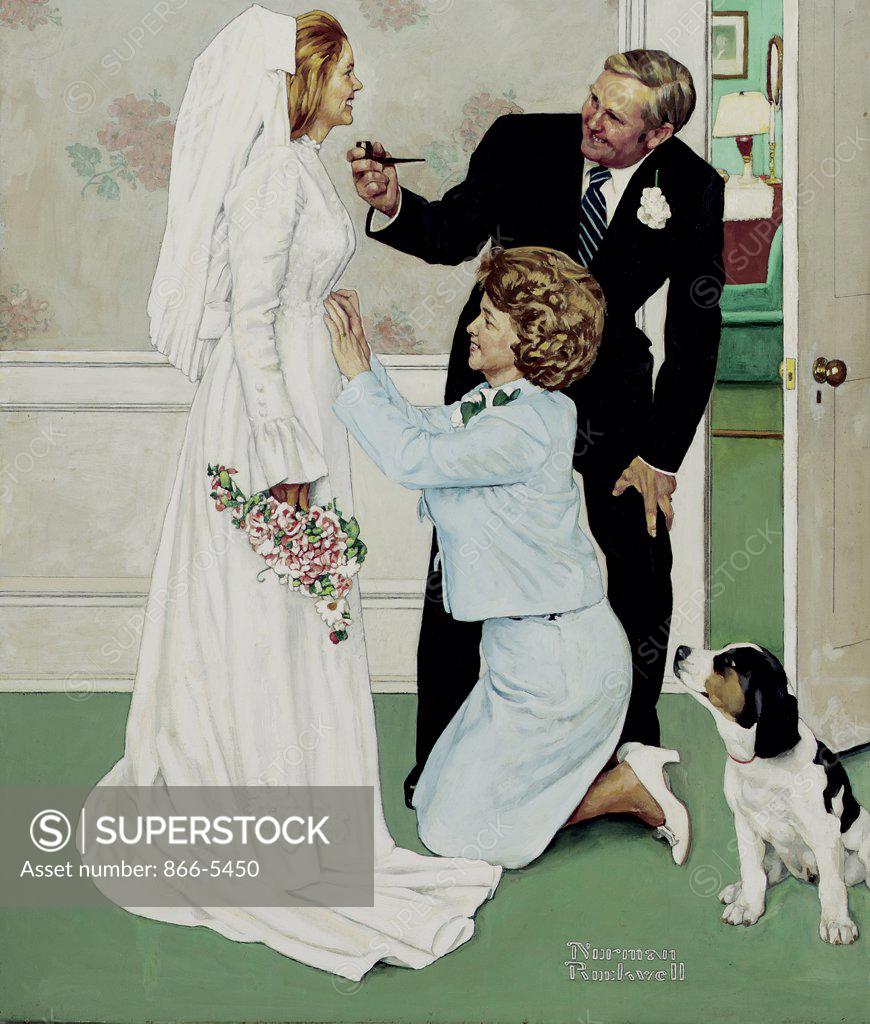 Stock Photo: 866-5450 Bride To Be Norman Rockwell (1894-1978 American) Oil on canvas