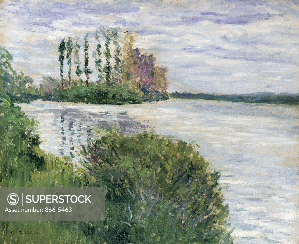 Stock Photo: 866-5463 La Seine Et La Pointe De L'Ile Marande ca. 1890-1891 Gustave Caillebotte (1848-1894 French) Oil on canvas