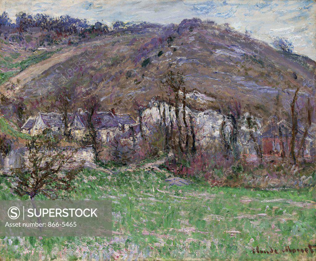 Stock Photo: 866-5465 Le Hameau De Falaise; Paysage D'Hiver 1885 Claude Monet (1840-1926 French) Oil on canvas
