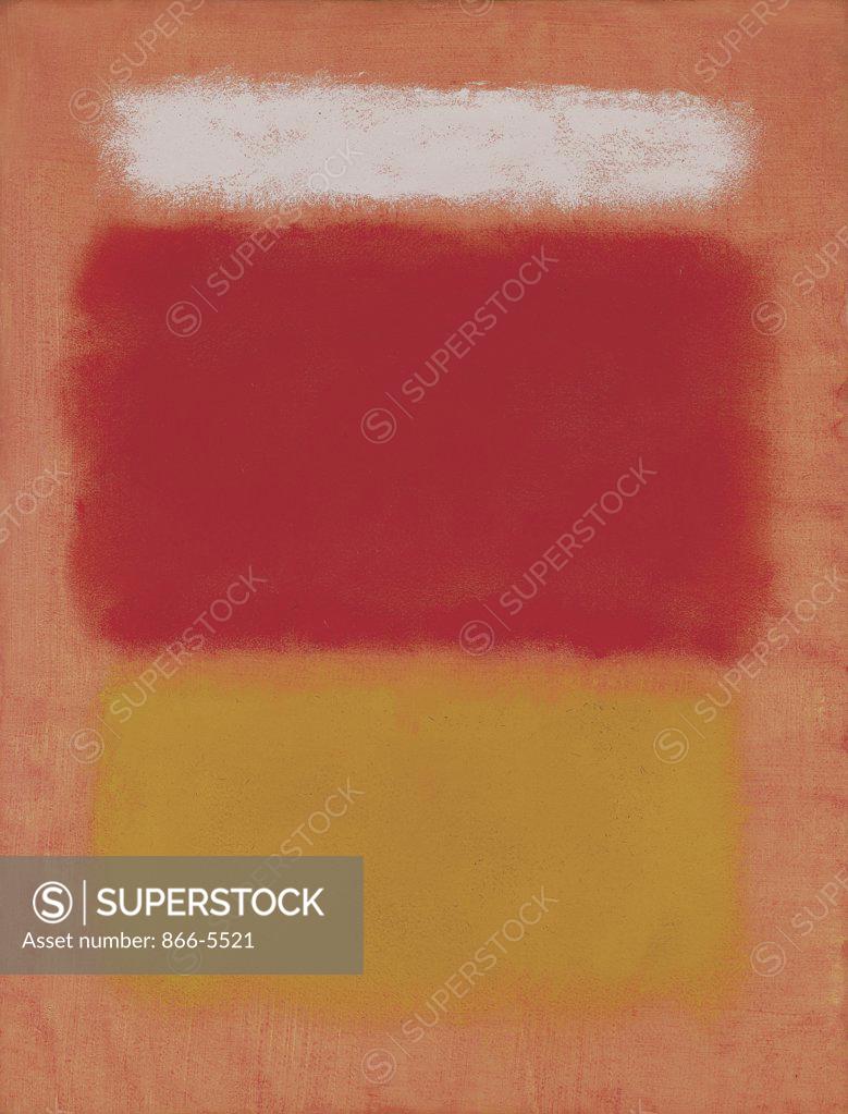 Stock Photo: 866-5521 Untitled Mark Rothko (1903-1970 American) Oil on paper on canv