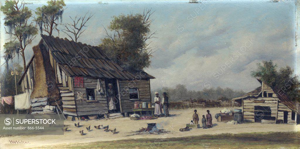 Stock Photo: 866-5544 Noontime Break William Aiken Walker (1838-1921 American) Oil on canvas