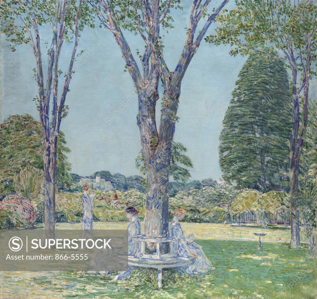Stock Photo: 866-5555 The Audition, East Hampton 1924 Frederick Childe Hassam (1859-1935 American) Oil on canvas