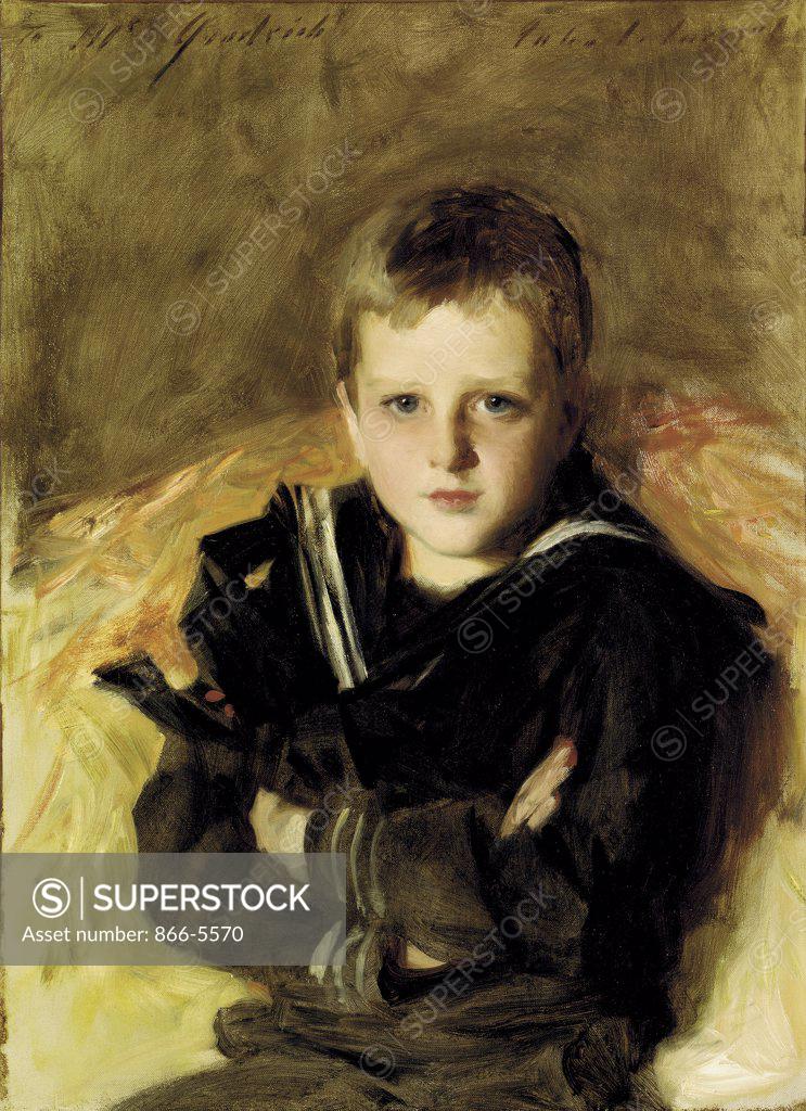 Stock Photo: 866-5570 Portrait of Caspar Goodrich John Singer Sargent (1856-1925 American) Oil on canvas