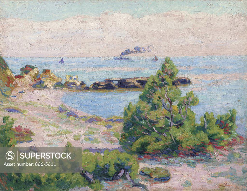 Stock Photo: 866-5611 Saint Palais, Pointe de la Perriere Armand Guillaumin (1841-1927 French) Oil on canvas