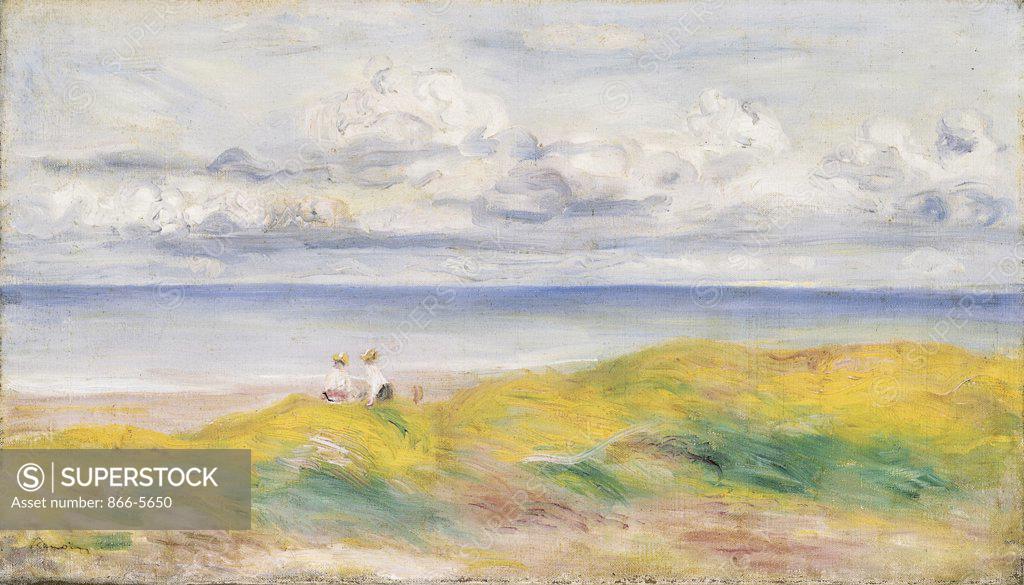 Stock Photo: 866-5650 Sur La Falaise 1880 Pierre Auguste Renoir (1841-1919 French) Oil on canvas