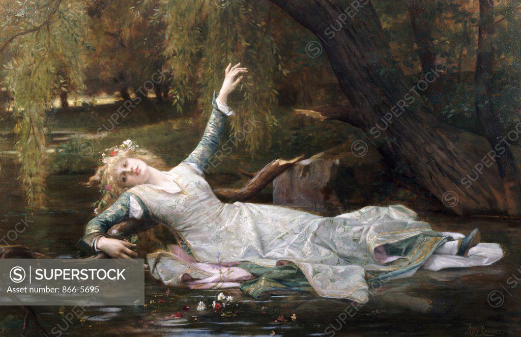 Stock Photo: 866-5695 Ophelia 1883 Alexandre Cabanel (1823-1889 French) Oil on canvas