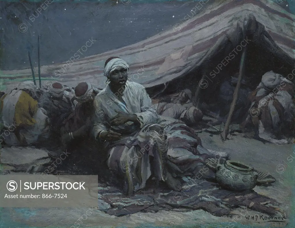Twilight In The Desert. William Henry Dethlef Koerner (1878-1938). Oil On Canvas, 1917.