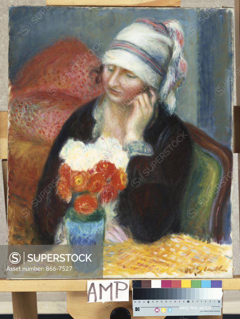 Stock Photo: 866-7527 Sophie. William James Glackens (1870-1938). Oil On Canvas.