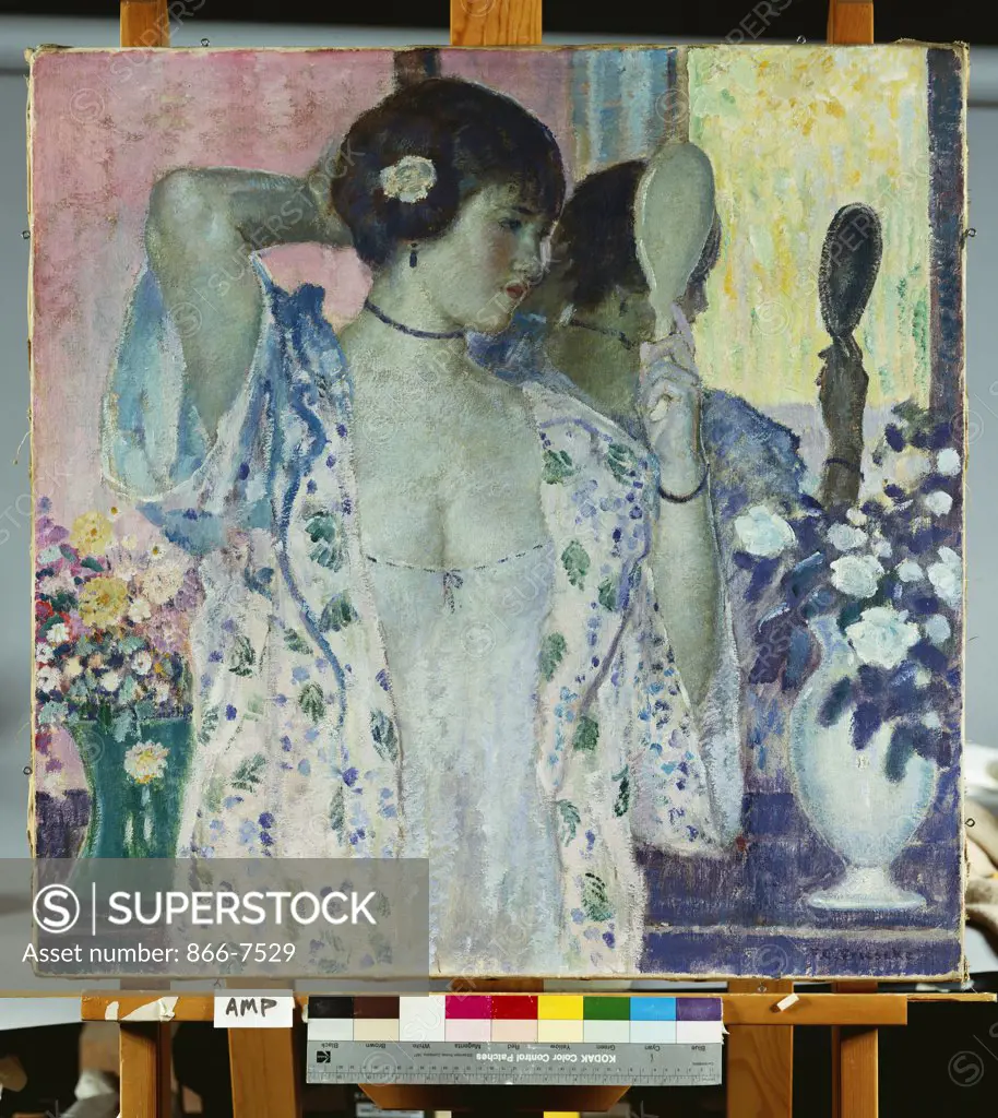 The Hand Mirror.   Frederick Carl Frieseke (1874-1939). Oil On Canvas.