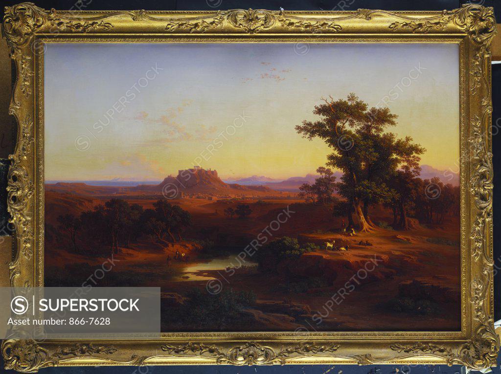 Stock Photo: 866-7628 Athens.  Andreas Marko (1824-1895). oil on canvas, 31 X 44in.