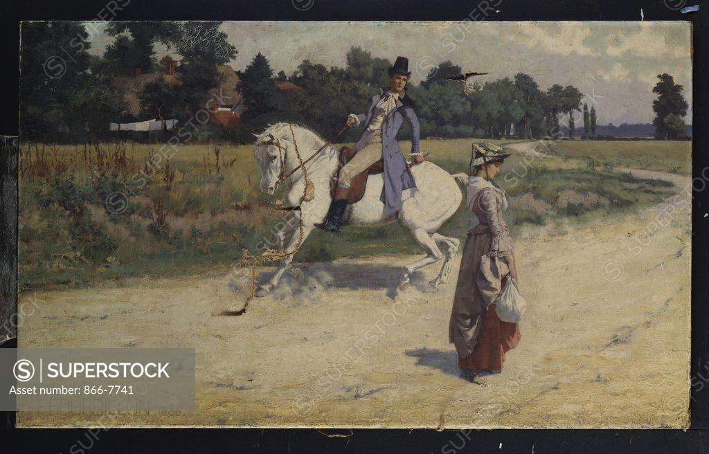 Stock Photo: 866-7741 The Bailiff's Daughter of Islington. Frank Wright Bourdillon (1851-1924). Oil on canvas, 36 x 60in.