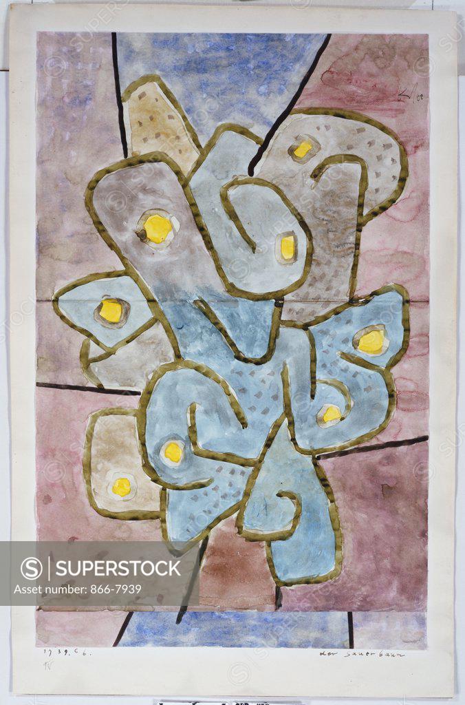 Stock Photo: 866-7939 The Lemon Tree; Der Sauerbaum. Paul Klee (1879-1940). Watercolour On Joined Paper Mounted On Paper By The Artist, 1939.