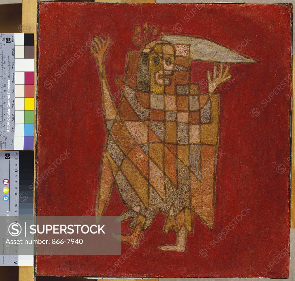 Stock Photo: 866-7940 Allegorical Figure; Allegorische Figurine (Verblassung). Paul Klee (1879-1940). Oil on board, 1927.