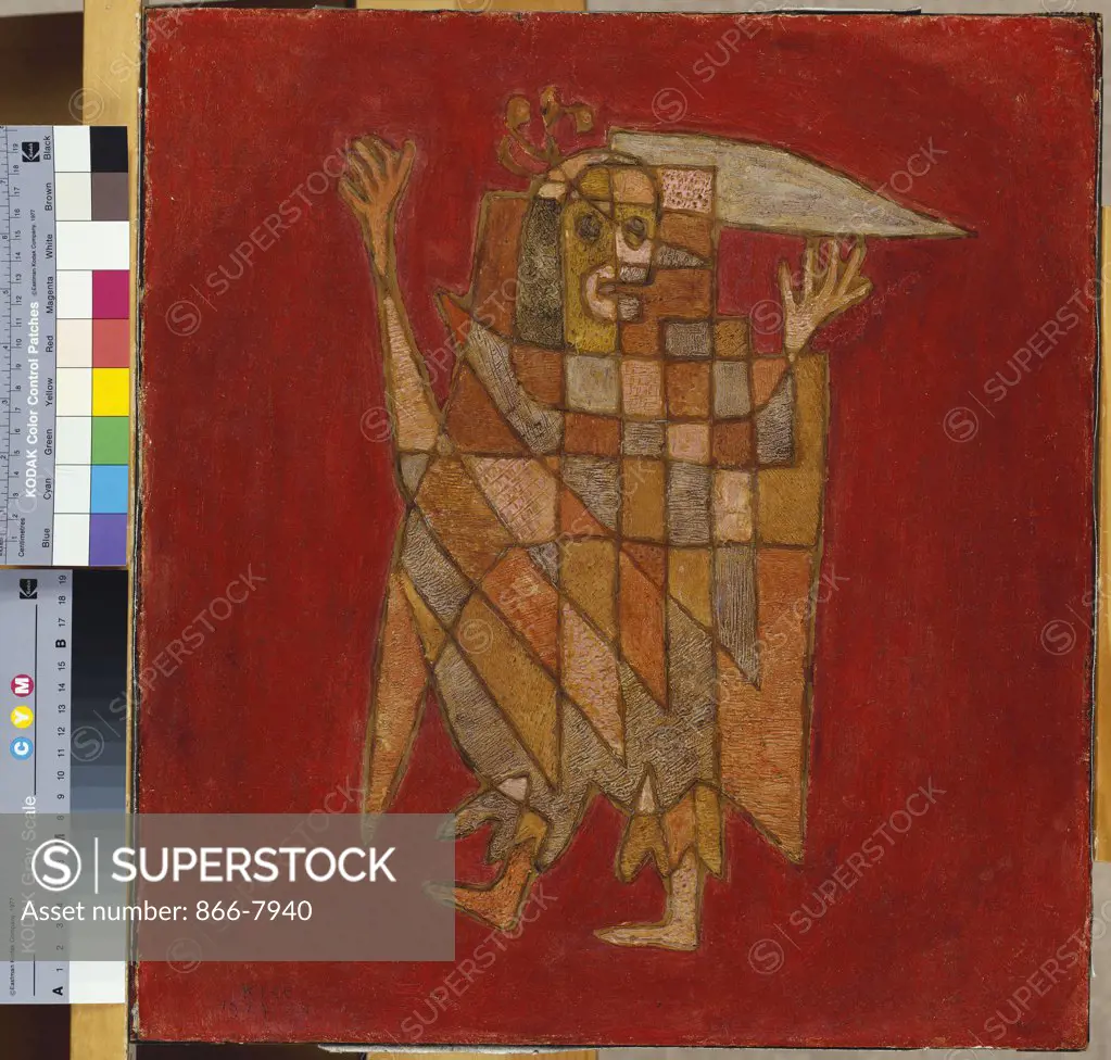 Allegorical Figure; Allegorische Figurine (Verblassung). Paul Klee (1879-1940). Oil on board, 1927.
