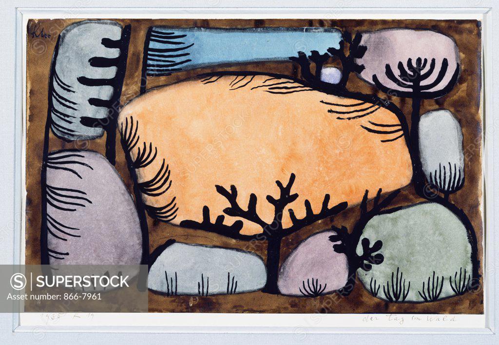 Stock Photo: 866-7961 The Day In The Forest; Der Tag Im Wald.  Paul Klee (1879-1940). Gouache And Watercolour On Paper, 1935.